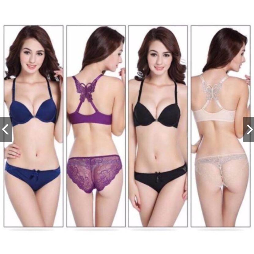 Bộ đồ lót cánh bướm sexy cài ngực trước(ảnh thật)