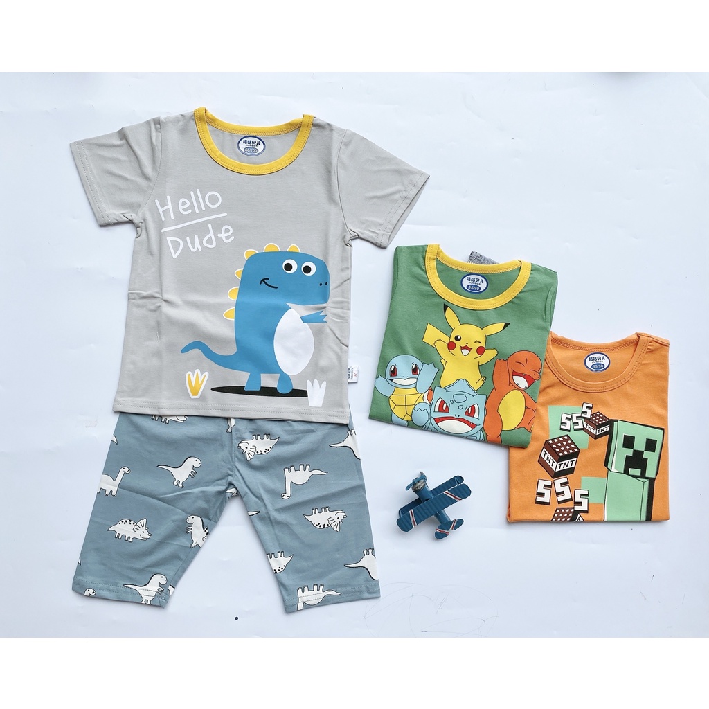Bộ lửng cotton xuất hàn hãng Jijiber cho bé trai từ 1-10 tuổi
