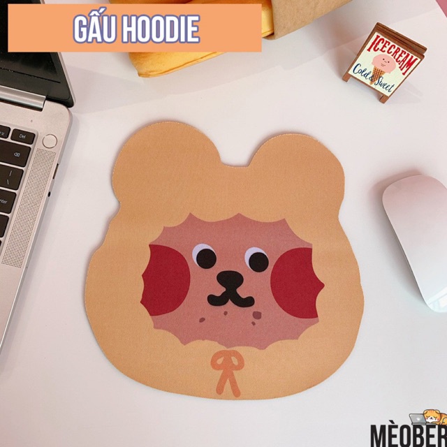 Lót Chuột Máy Tính Phong Cách Cute, 3 Lớp, Chống trượt, Siêu mịn, dệt thoáng khí