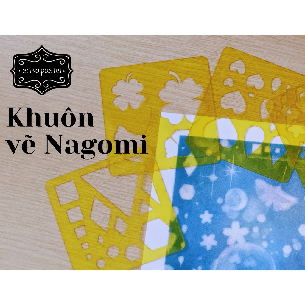 Khuôn vẽ phấn Nagomi trong suốt - Các hình cơ bản