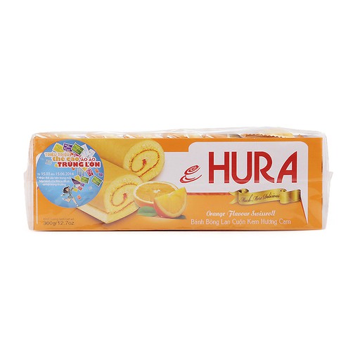 Bánh Bông Lan Cuộn Hura 360g (đủ 2 vị best seller)