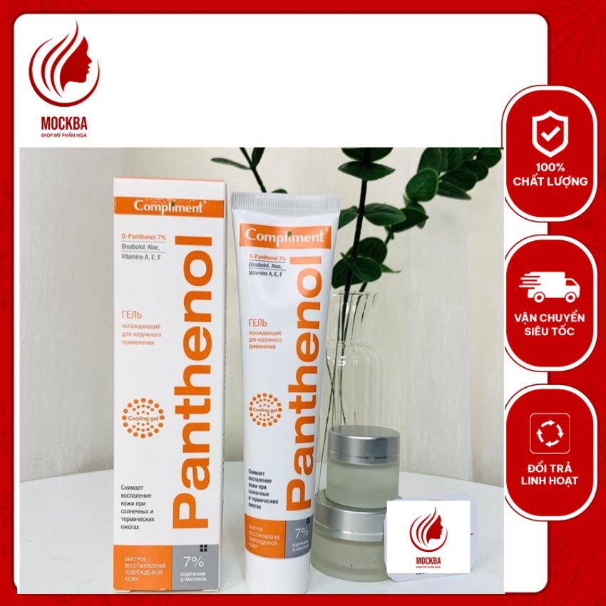 Gel dưỡng ẩm B5 Compliment Nồng độ 7% B5 ở dạng D-panthenol phục hồi làm dịu da dung tích 75ml Nga