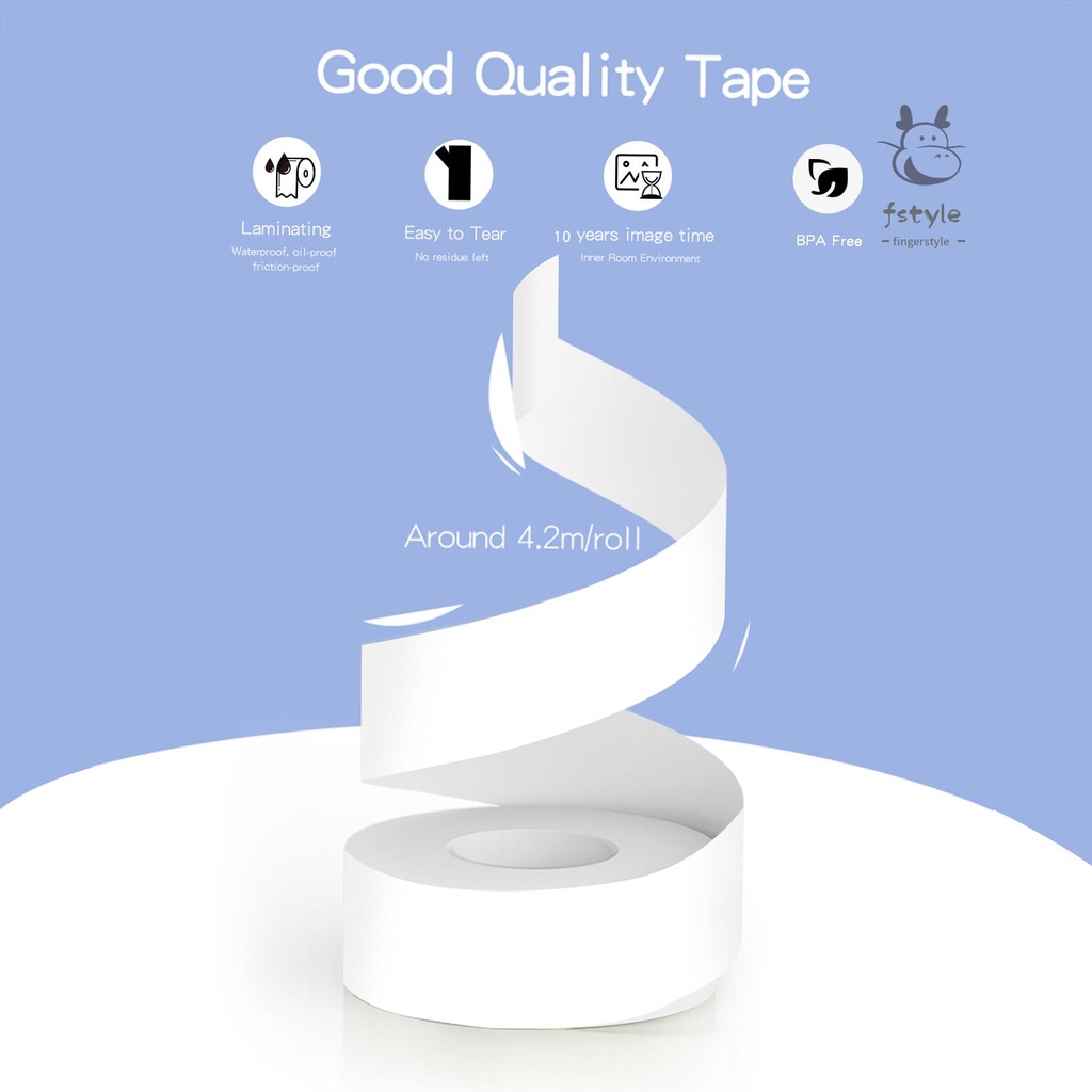 Cuộn băng keo giấy in tên/ mã vạch chống nước/ chống dầu L1 mini BT