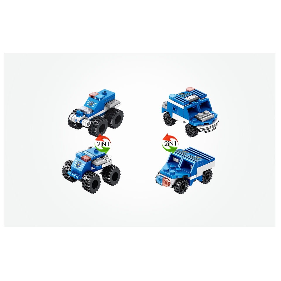 Lego Bộ Đồ Chơi Lắp Ráp Xe Cảnh Sát / Cảnh Sát / Xe Cảnh Sát 12 Trong 1 Sáng Tạo Cho Bé Trai