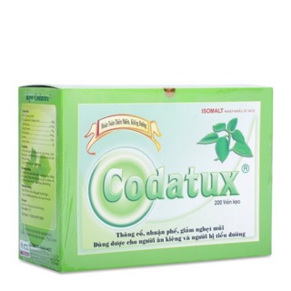 Kẹo ngậm thông cổ, nhuận phế, giảm nghẹt mũi Codatux (200 viên/hộp)