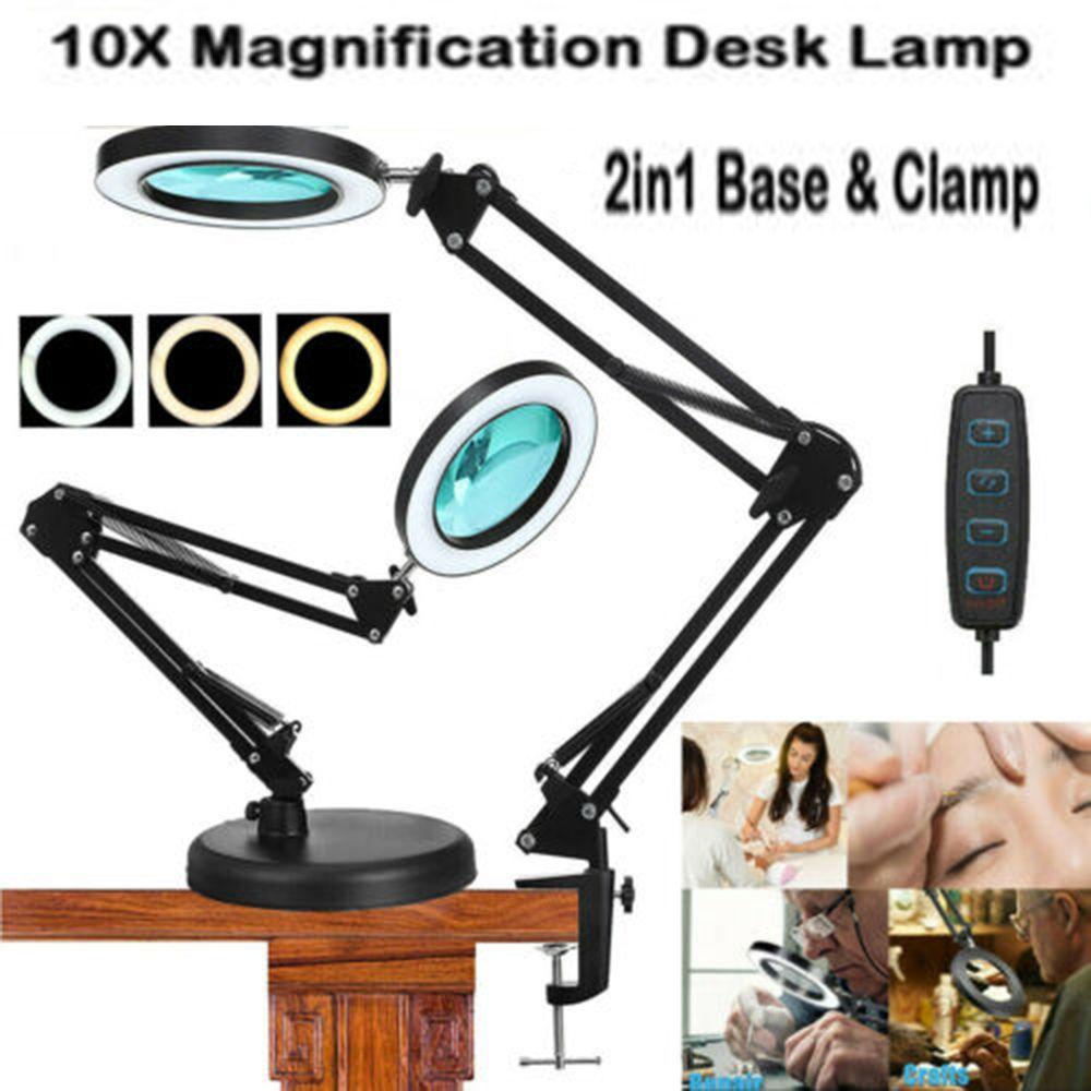 JANE Kính Phóng Đại Có Đế Kẹp Và Đèn LED