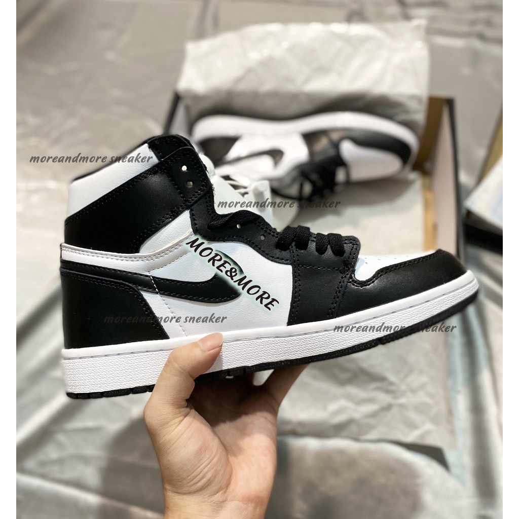 [More&amp;More] Giày Sneaker JD 1 High &quot;Twist&quot; Panda Đen Trắng x OG chất lượng nguyên bản MS2245