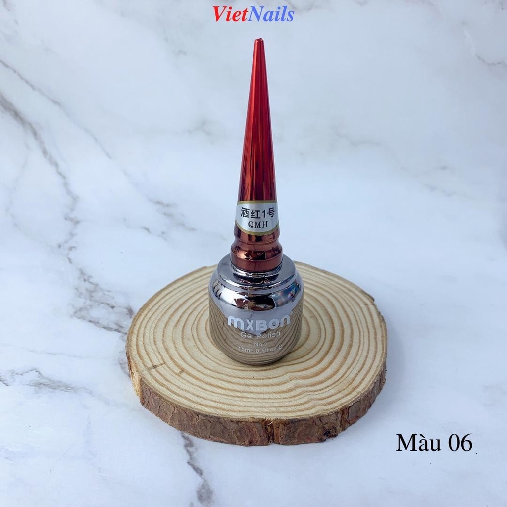 Sơn Gel MxBon Tone Màu Đỏ Sang Trọng Dung Tích 15ml