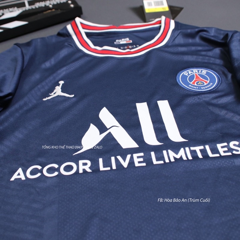 Bộ quần áo đá banh CLB PSG màu tím than mùa 2021 hàng cao cấp thailand