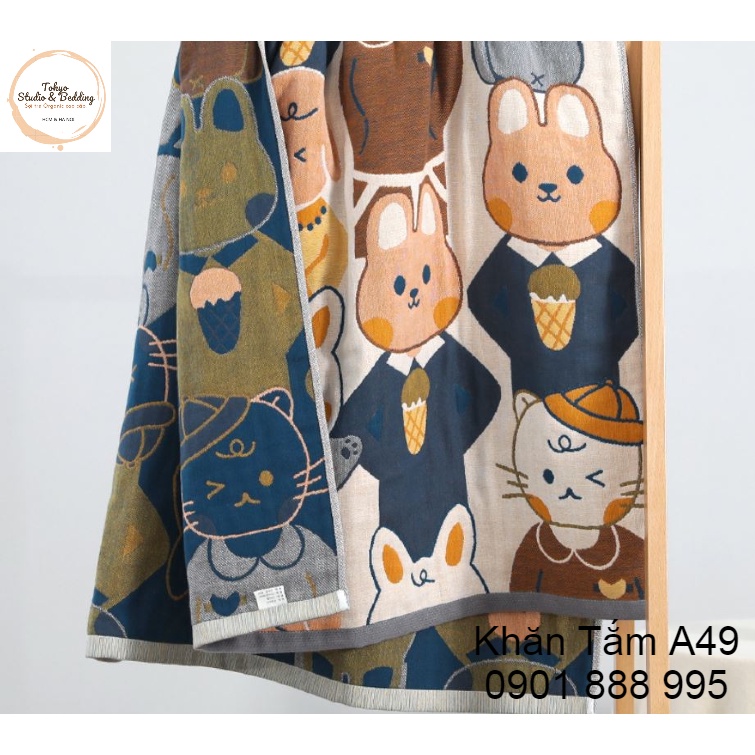 🔴TH Khăn tắm Xô Chất cotton sợi tre Organic Nature100%