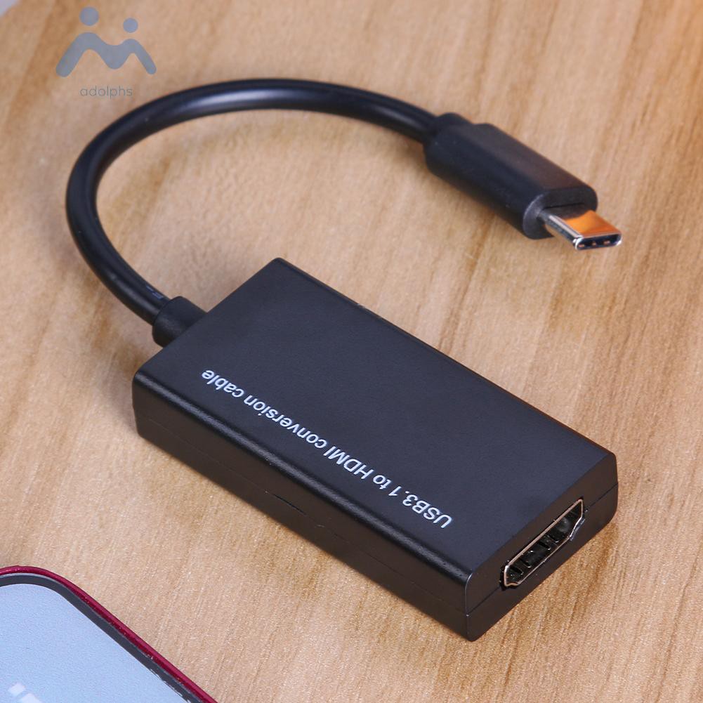 Đầu Chuyển Đổi Usb 3.1 Type C Sang Hdmi-Compatible Cho Điện Thoại / Máy Tính Bảng Mhl Android