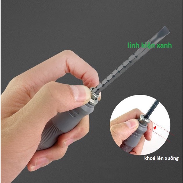 Bộ tô vít đa năng 17 chi tiết thép cứng độ bền cao dùng cho mọi nhà