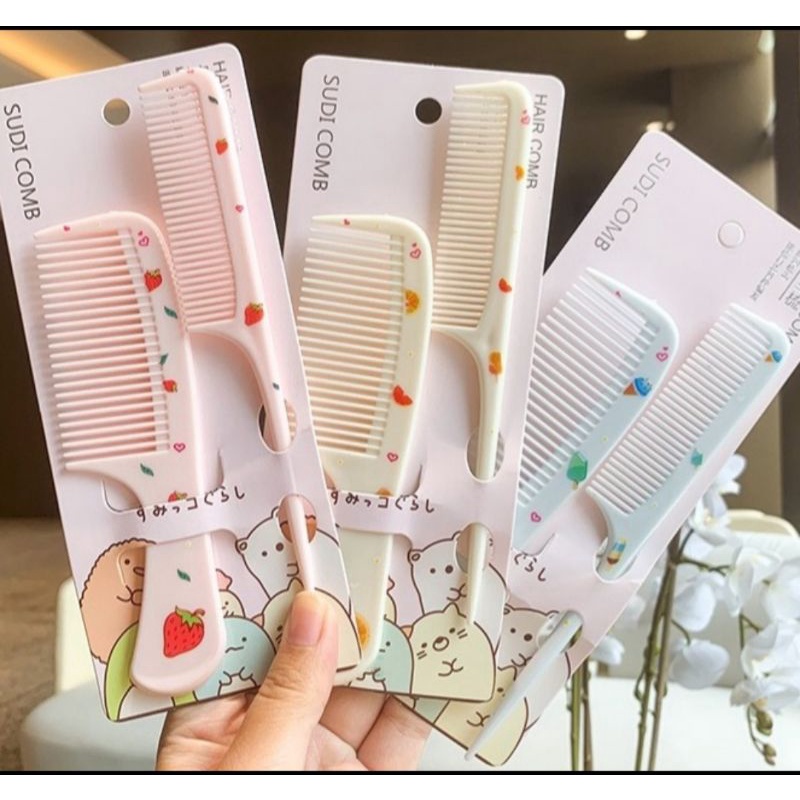 SET 2 LƯỢC CHẢI TÓC HOẠ TIẾT CUTE DỄ THƯƠNG TIỆN DỤNG BỎ TÚI