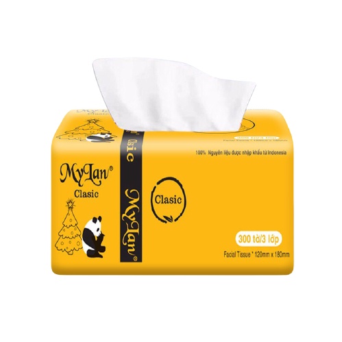 Combo 10 gói Giấy Rút Gấu Trúc MyLan 3 Lớp 300 Tờ