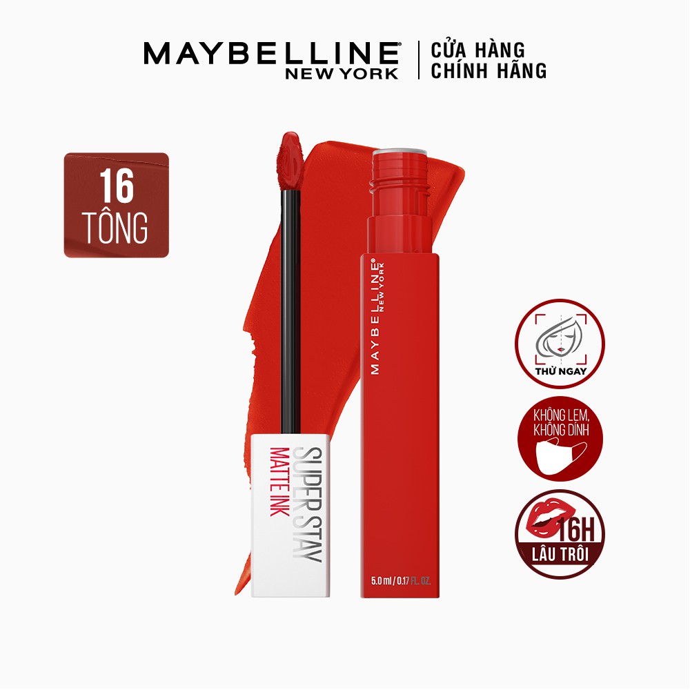 ( SLN 9 ) ( SLN 8 ) Son Kem Lì 16h Lâu Trôi Maybelline New York Super Stay Matte Ink City Edition Lipstick 5ml