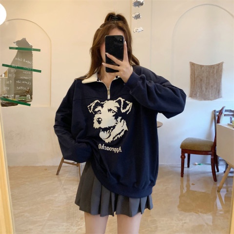 Áo Thun Polo In Hình Cún Con Thời Trang Mùa Thu Dành Cho Nữ