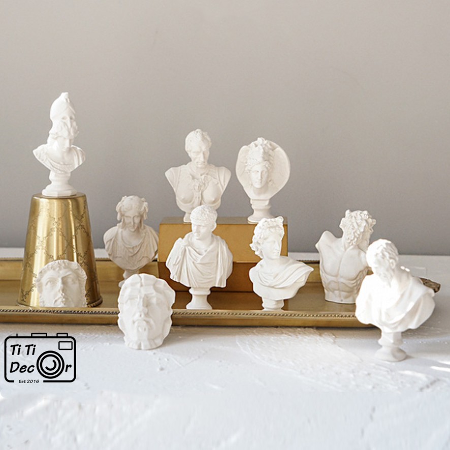 Tượng trang trí mini TiTi decor tượng decor thần thoại hy lạp, trang trí phòng khách, tượng để bàn làm việc