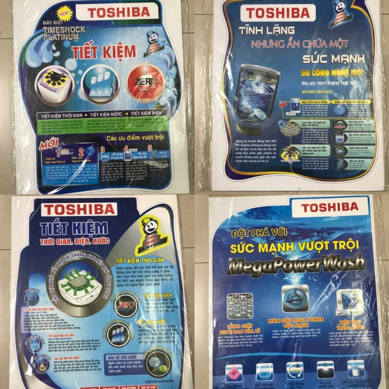 combo 20 tem máy giặt Toshiba