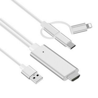 Cáp HDMI cho Điện thoại Micro USB - Type C - Lightning 3in1