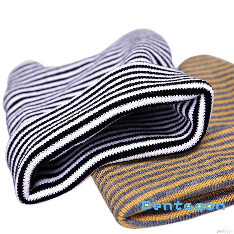 Mũ len beanie đính quả bóng xù đáng yêu cho bé