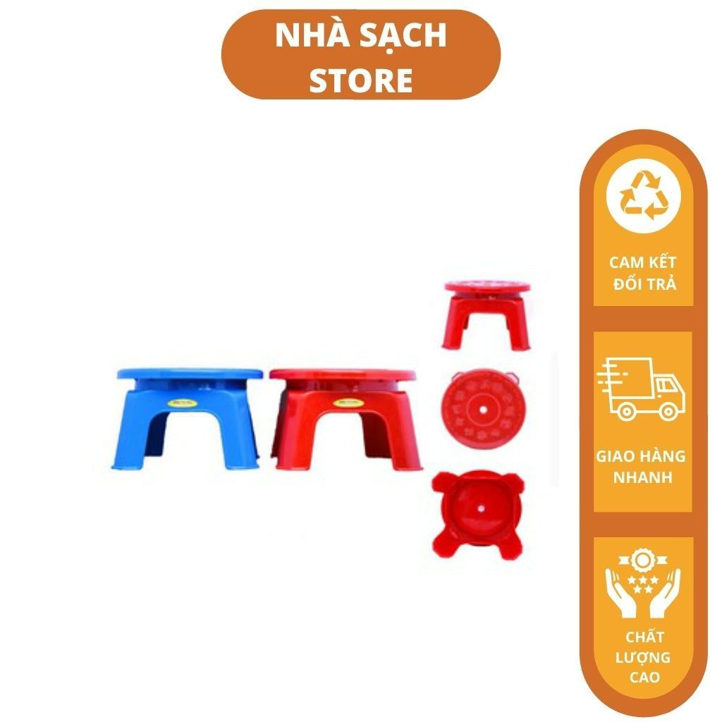 ghế nhựa thấp dùng để ngồi rữa chén giặt đồ tiện lợiGhế đẩu ghép thấp cao 15cm mặt tròn ( ghế nhựa thấp)