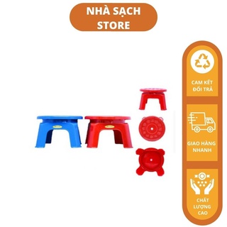 Ghế nhựa thấp dùng để ngồi rữa chén giặt đồ tiện lợiGhế đẩu ghép thấp cao 15cm mặt tròn