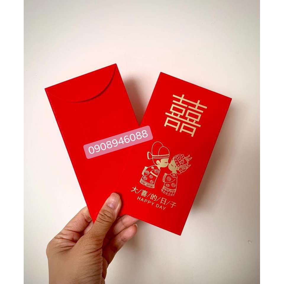 COMBO 6 LÌ XÌ CƯỚI HỎI - MẪU CÔ DÂU CHÚ RỂ TRUNG HOA TRUYỀN THỐNG