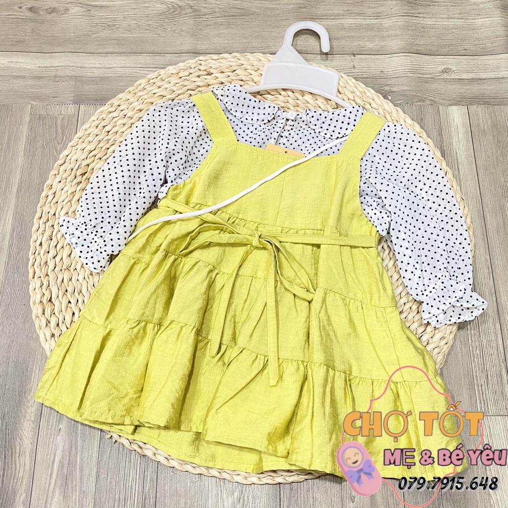 Set áo voan lửng + yếm vải đũi cao cấp kèm túi chéo