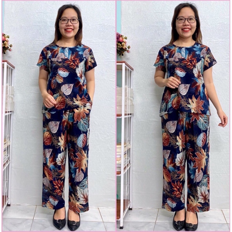 BỘ LANH TRUNG NIÊN ANH THƯ ÁO CỘC QUẦN DÀI CHO BÀ CHO MẸ_ĐỒ BỘ TRUNG NIÊN CHO BÀ CHO MẸ