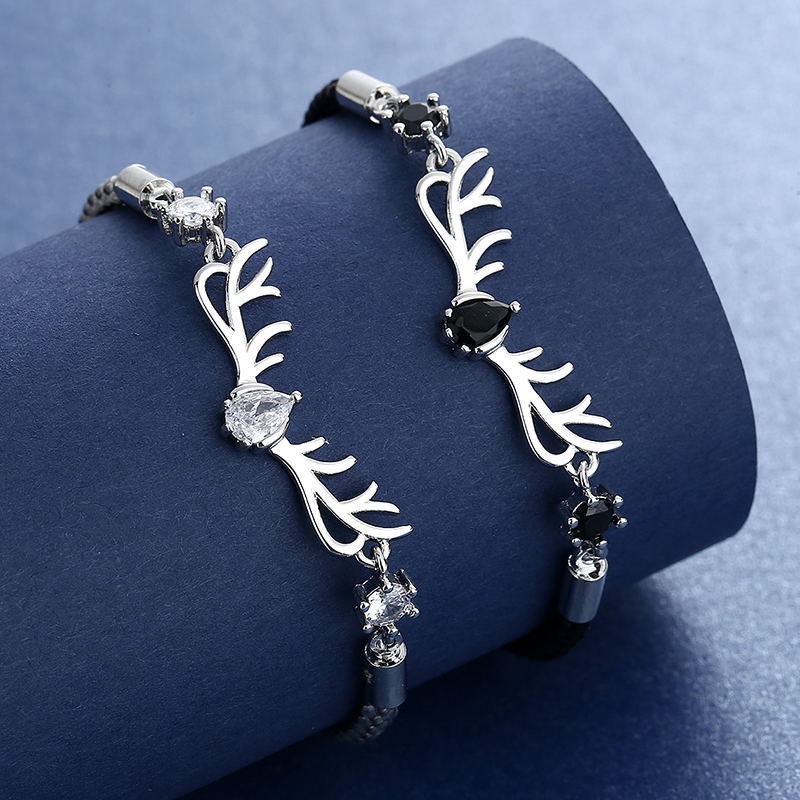 Vòng đeo tay Bamoer hình tuần lộc Giáng sinh thời trang cho nữ