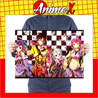 Tấm Poster Áp Phích A3 Anime No Game No Life - Huyền Thoại Game Thủ - Poster Dán Tường, Dán Kính By AnimeX