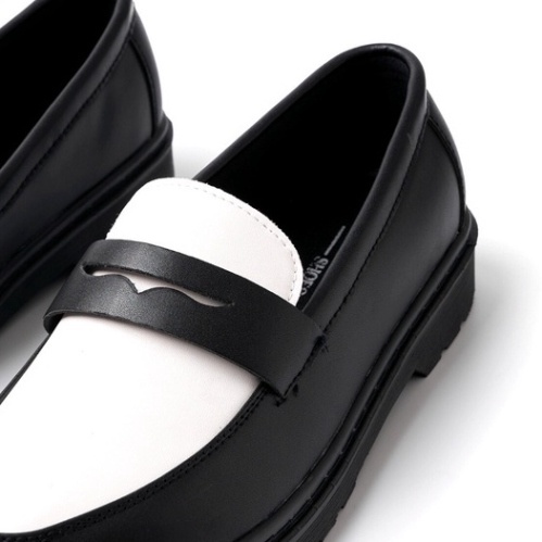 Giày Penny Loafer Black White da nguyên tấm, Giày Sơn Tùng Đế Phíp Siêu Sang Giá Gốc Tận Xưởng