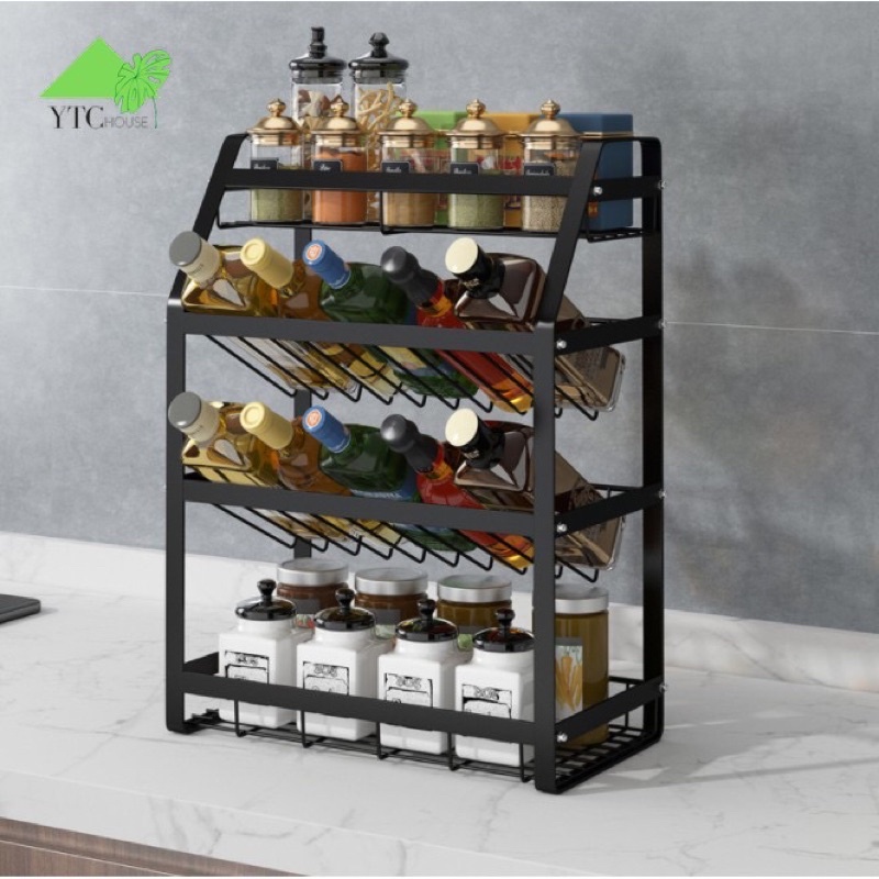 kệ gia vị nghiêng 4 tầng sắt cao cấp