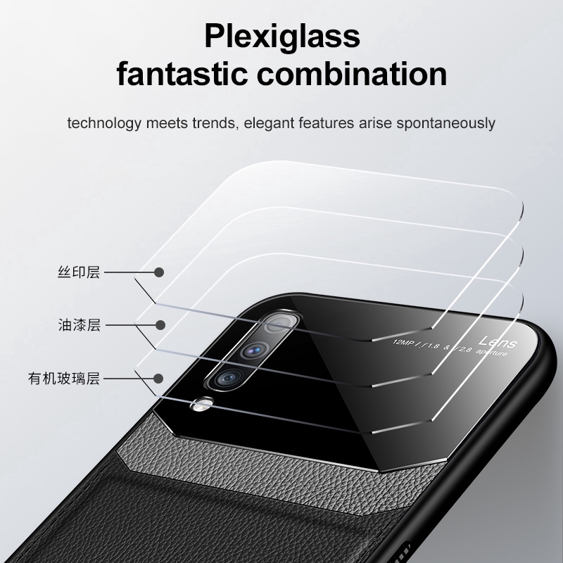 Ốp điện thoại bề mặt da màu trơn cho Samsung Galaxy A70 A50 A70S A50S A30S Note 9 8