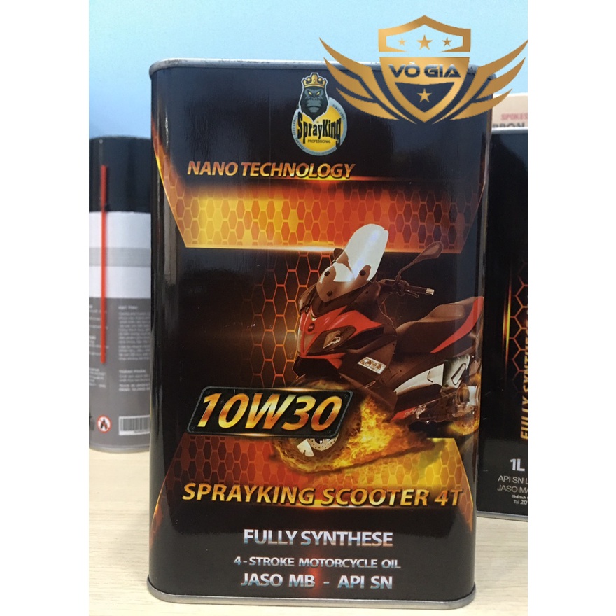 NHỚT SPRAYKING 10W30 SCOOTER 4T 800ml full tong hợp dùng tay ga