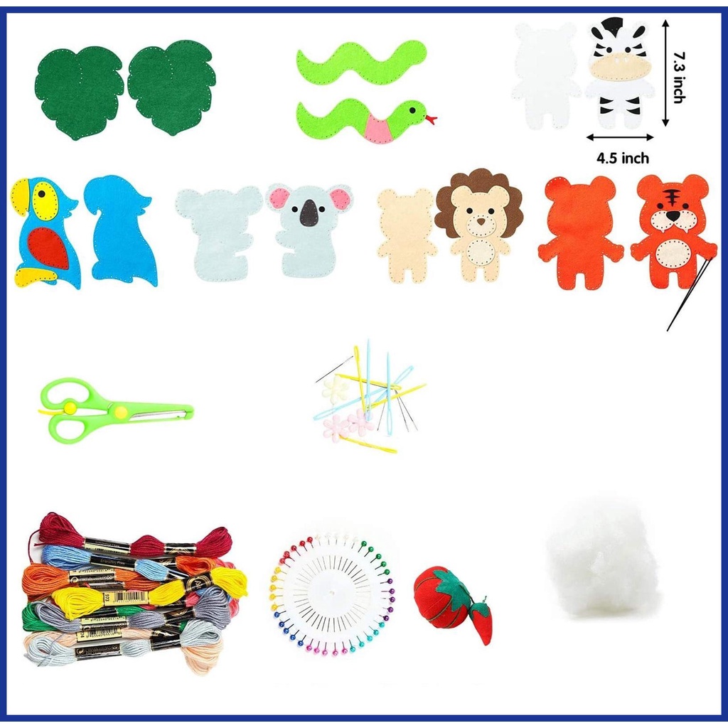Bộ Dụng Cụ May Vá Thủ Công Hình Động Vật Cho Bé Trai Và Bé Gái