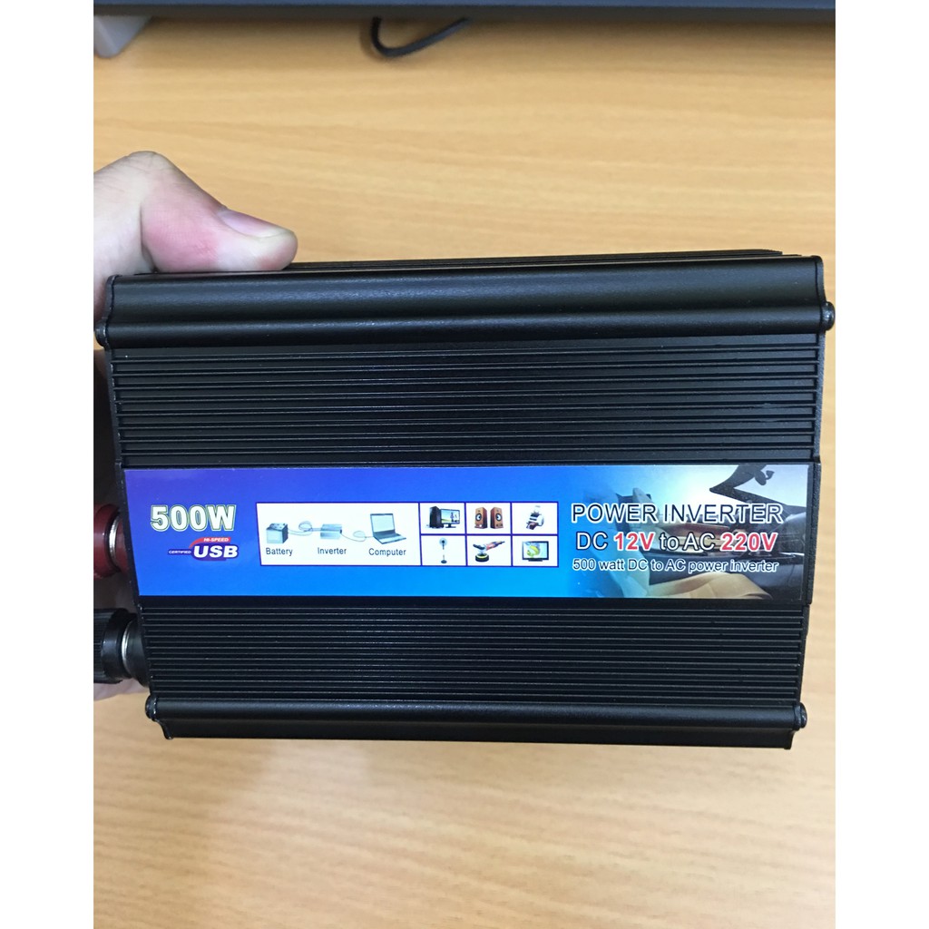 Bộ kích điện ắc quy 12V lên 220V 500W INVERTER