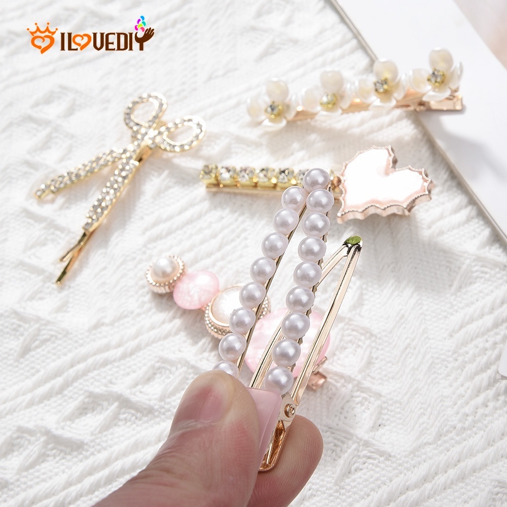 1 Bộ Kẹp Tóc Thời Trang Cao Cấp Phong Cách Ins Hàn Quốc Cho Nữ