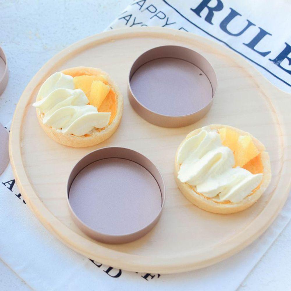 Khuôn Làm Bánh Tart Bằng Hợp Kim Nhôm Tay Cầm Gỗ 3.5inch