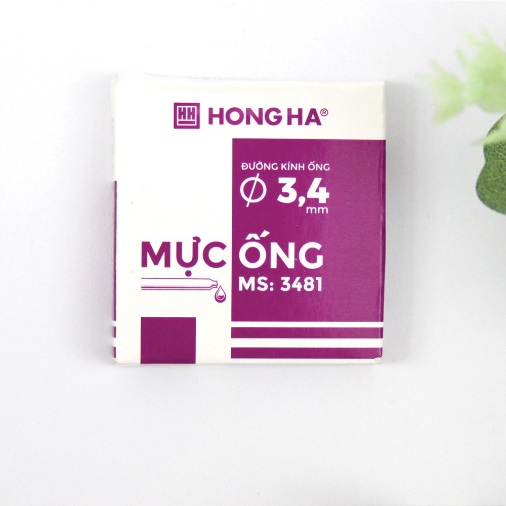 Hộp 6 Ống Mực Bút Máy [Tím,Xanh, Đen] Hồng Hà | MS3481