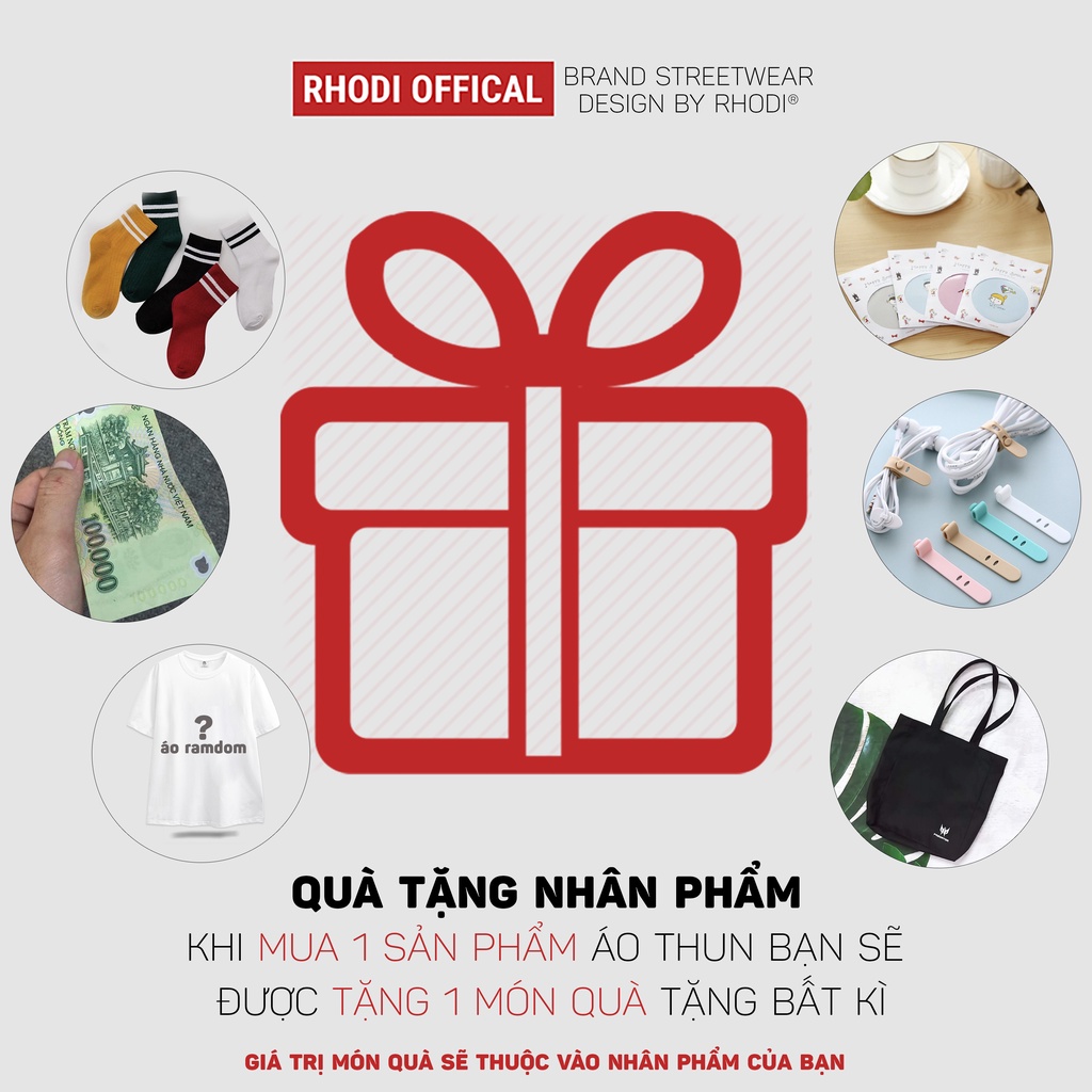 Áo thun local brand RHODI phông cổ tròn tay lỡ unisex nam nữ thế hệ genz bear color