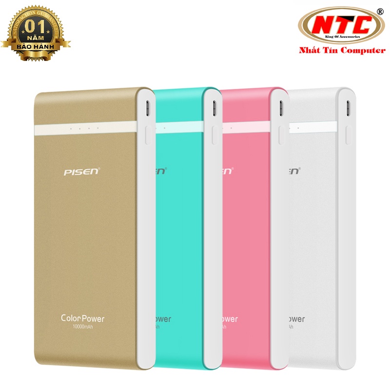 Pin sạc dự phòng Pisen TS-D190 Color Power 10000mAh