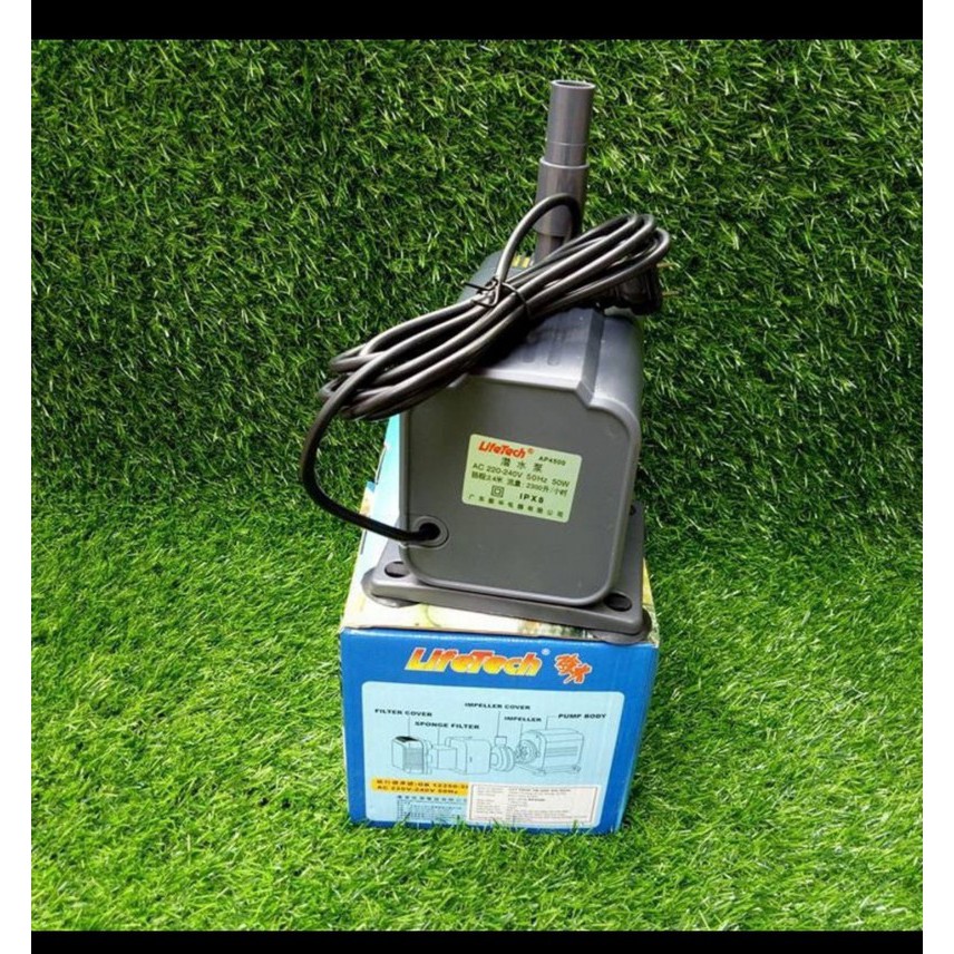 Máy Bơm Nước Hồ Cá Lifetech AP-4500 công suất 50W lưu lượng 2.300L dùng cho hồ cá cảnh, hòn non bộ
