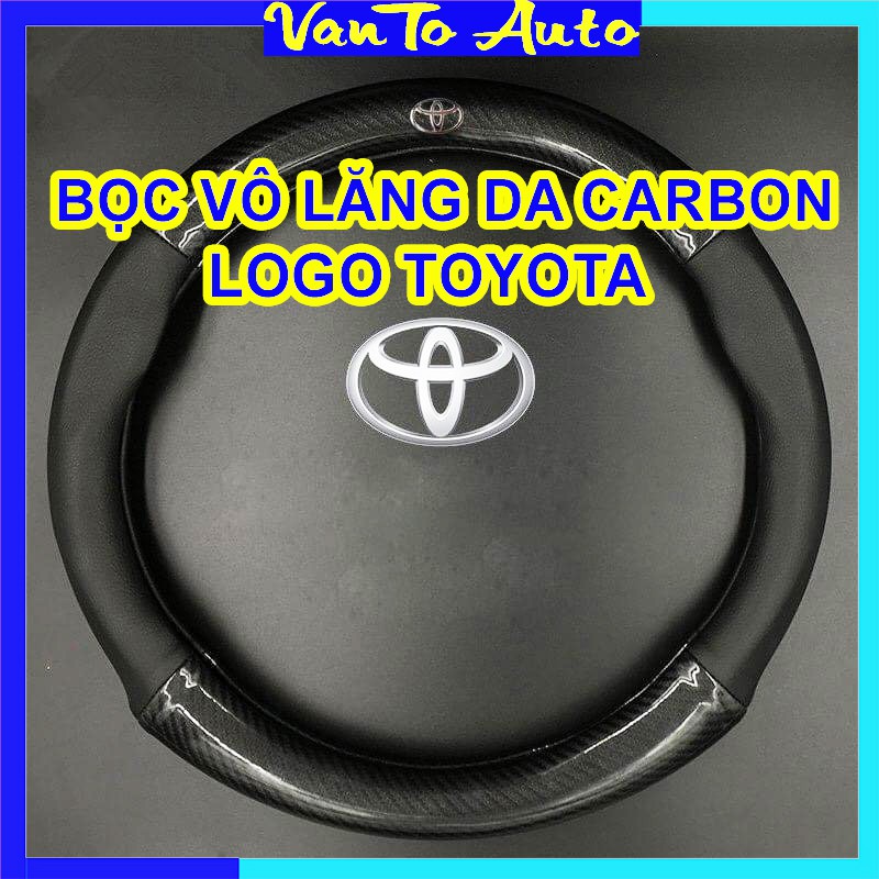 ⚡Video Thật⚡ Bọc Vô Lăng Carbon - Bọc Vô Lăng Cacbon Logo Toyota Cao Cấp