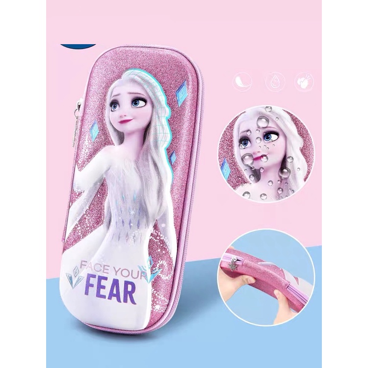 HB95015 Xả kho Hộp bút hoạt hình elsa spiderman cho bé hàng nhập