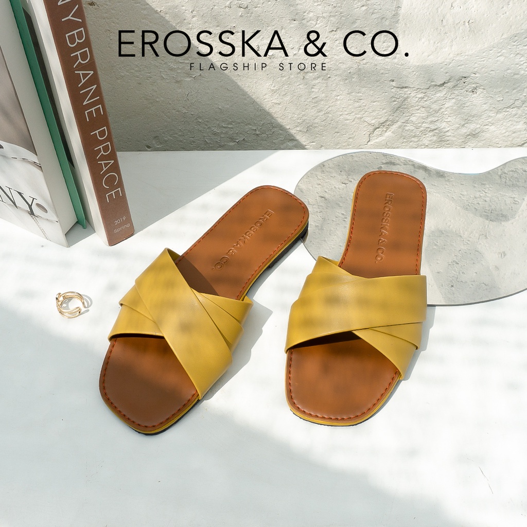 Erosska - Dép đi biển thời trang Erosska 2022 quai ngang_ DE051