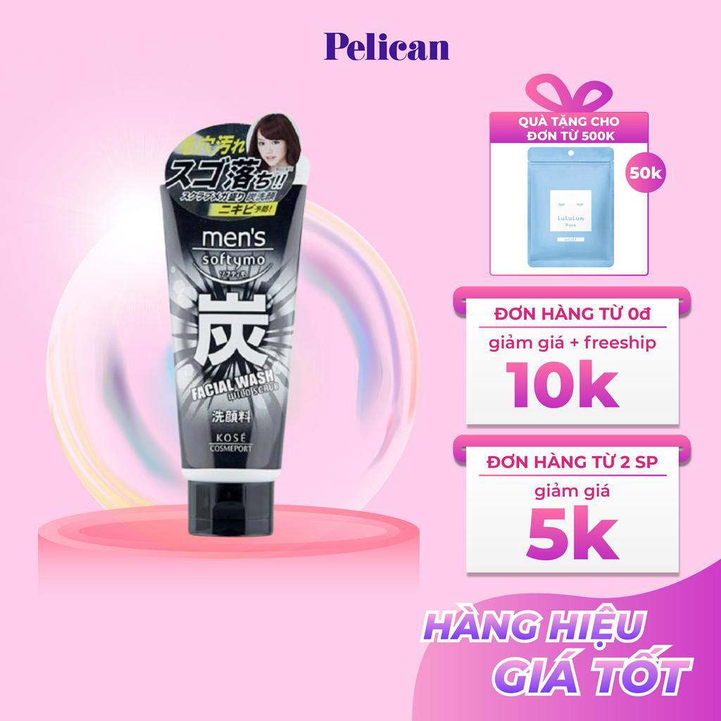 Sữa rửa mặt cho nam KOSE for men Softymo Facial Wash Wild Scrub 130ml