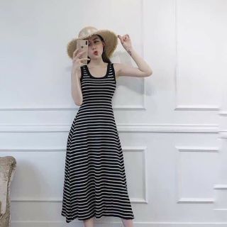 Váy ba lỗ maxi kẻ sọc