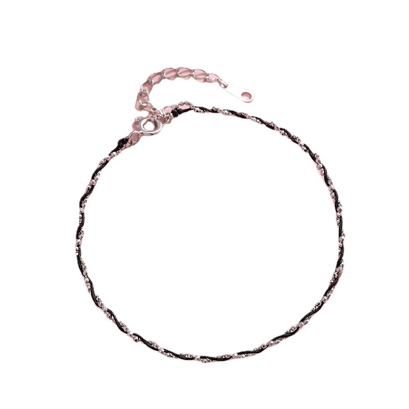 Vòng Tay Dây Bện Màu Đỏ Đen Thời Trang Cho Cặp Đôi