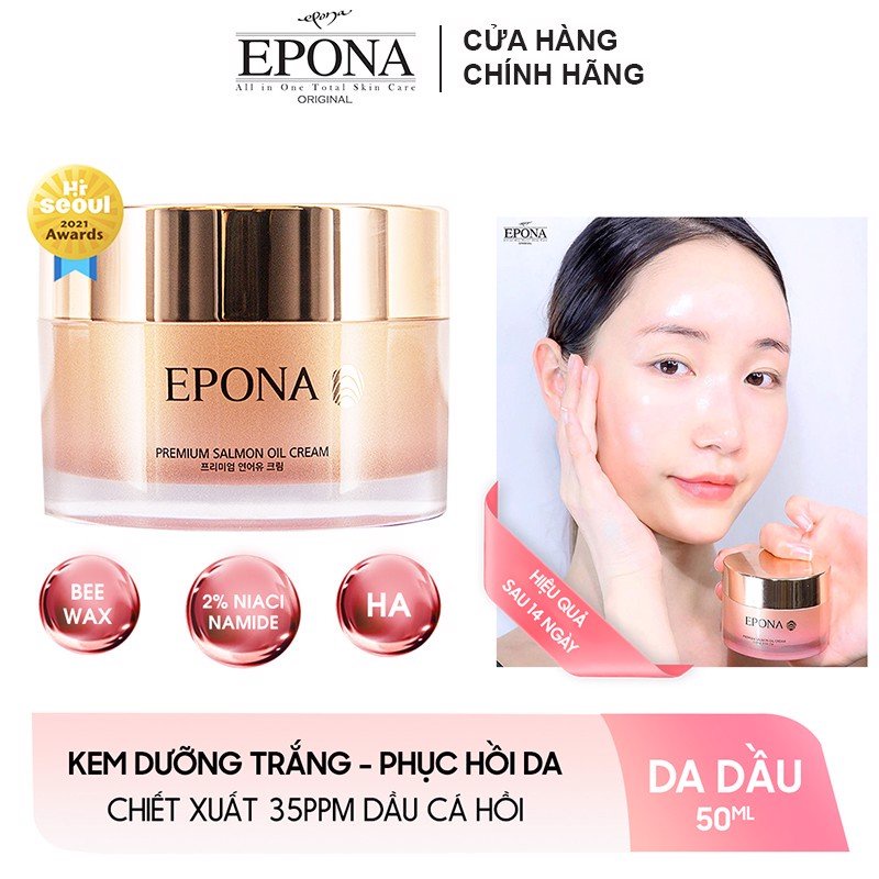 Kem Dưỡng Epona Dưỡng Trắng Da, Chống Lão Hoá, Phục Hồi Da 50ml